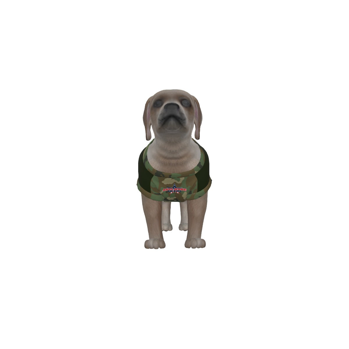 Corgie- Forest Green- My Owner Is Armed- Star Flag- Puppy Tank Top